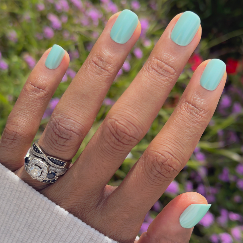 picture of Slam Dunk Chrome - Press-On | Extra Short | Squoval