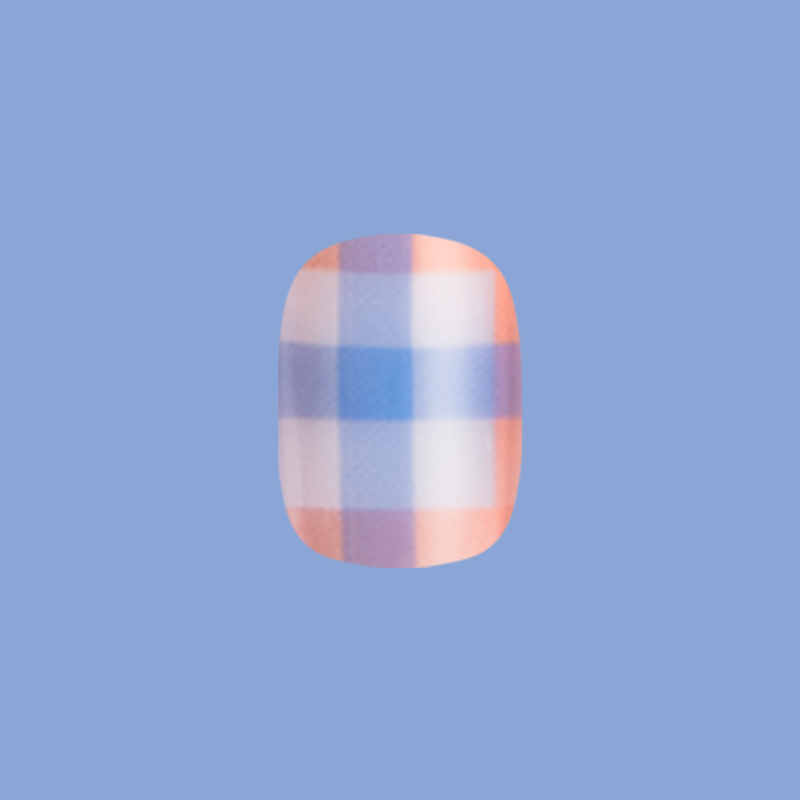 Soft Plaid - Press-On | Extra Short | Squoval second image