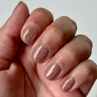 Sparkly Pink Drink Gel on customer