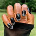 Spiderweb French | Medium | Oval - Tab Press-On thumbnail
