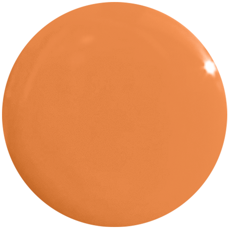 Close-up of Canyon gel polish swatch in warm desert orange for long-lasting durable at home manicure options