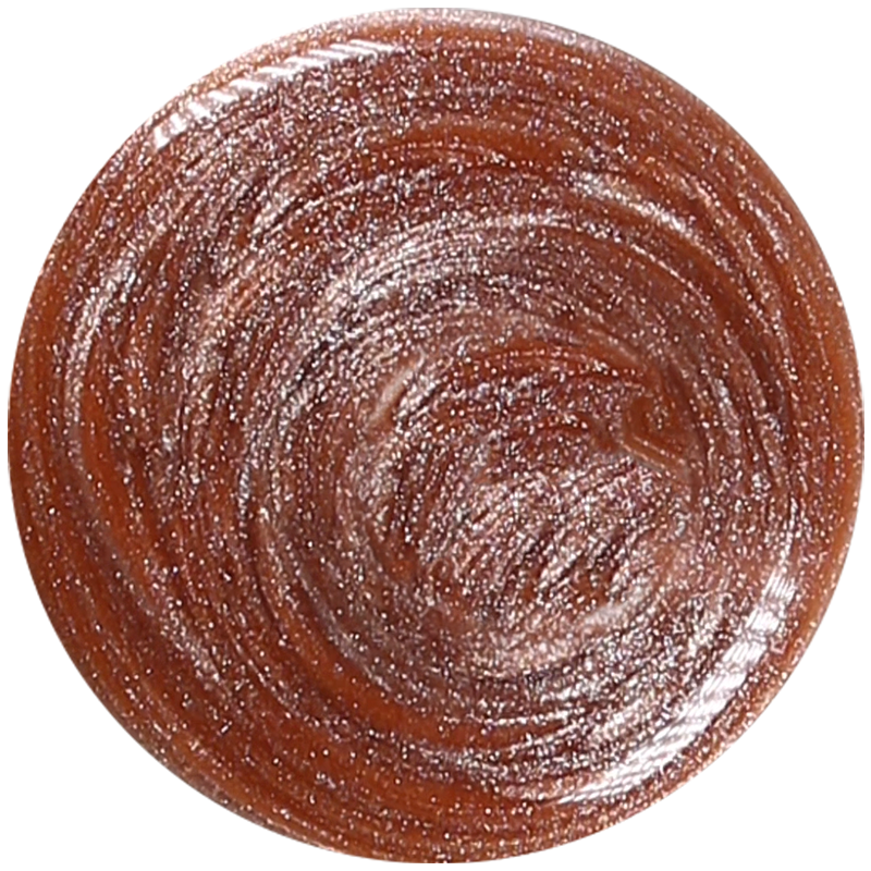 Swatch of Penny showing shiny copper metallic nail polish with quick-dry formula for at-home manicures by Olive and June