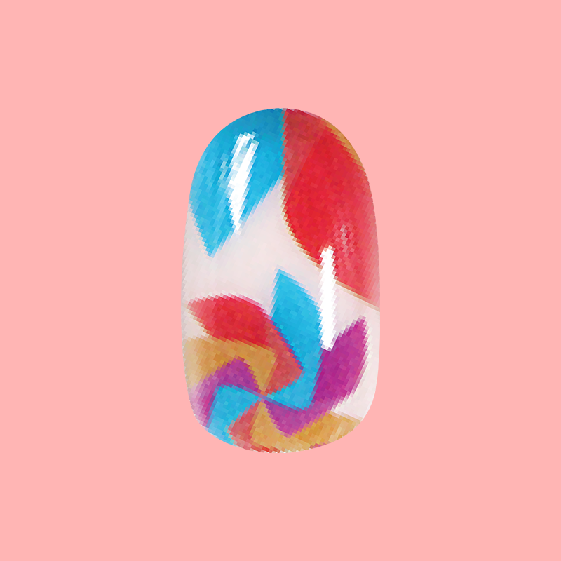 Spinning Pinwheel - Press-On | Short | Round second image