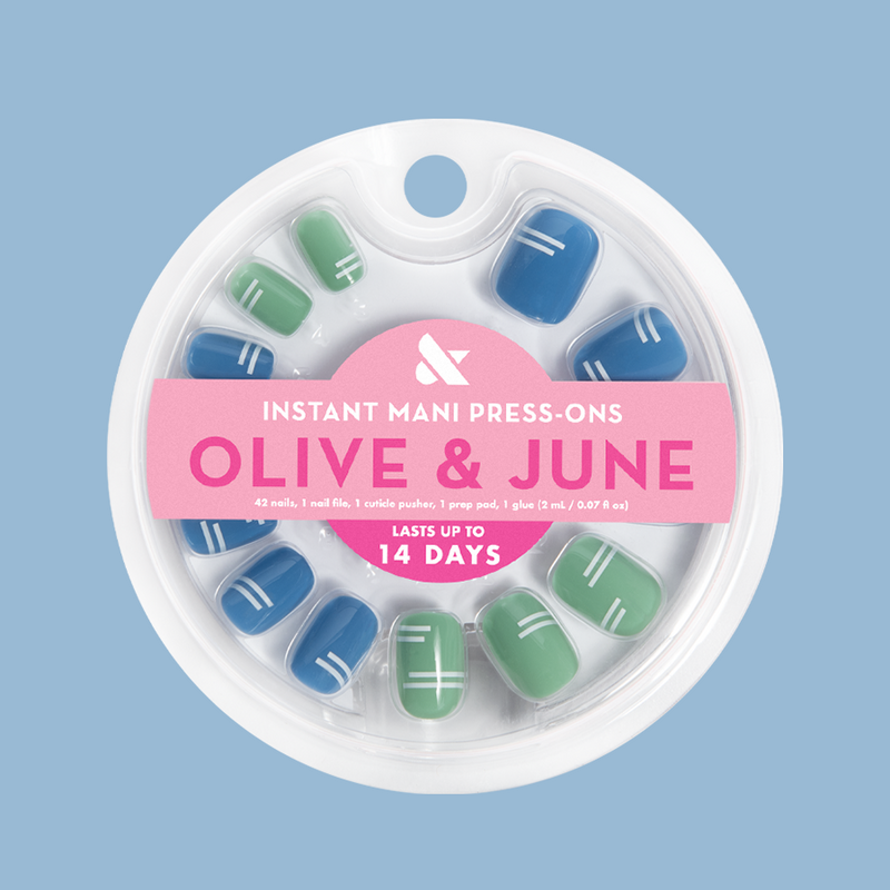 Sporty Stripes - Press-On | Extra Short | Squoval 