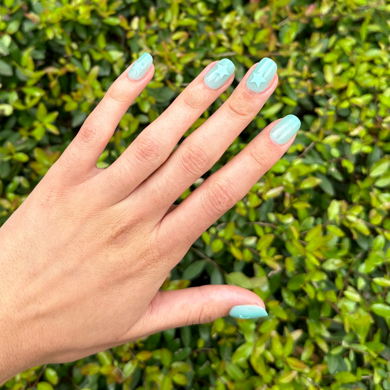 picture of Spring Stars | Short | Squoval - Tab Press-On