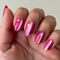 Star Fuchsia Velvet - Press On | Medium | Almond thumbnail