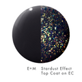 The Stardust Effect Top Coat over dark polish showing vibrant holographic flakes for a sparkling manicure finish thumbnail