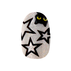 Starry Cats - Press-On | Medium | Oval