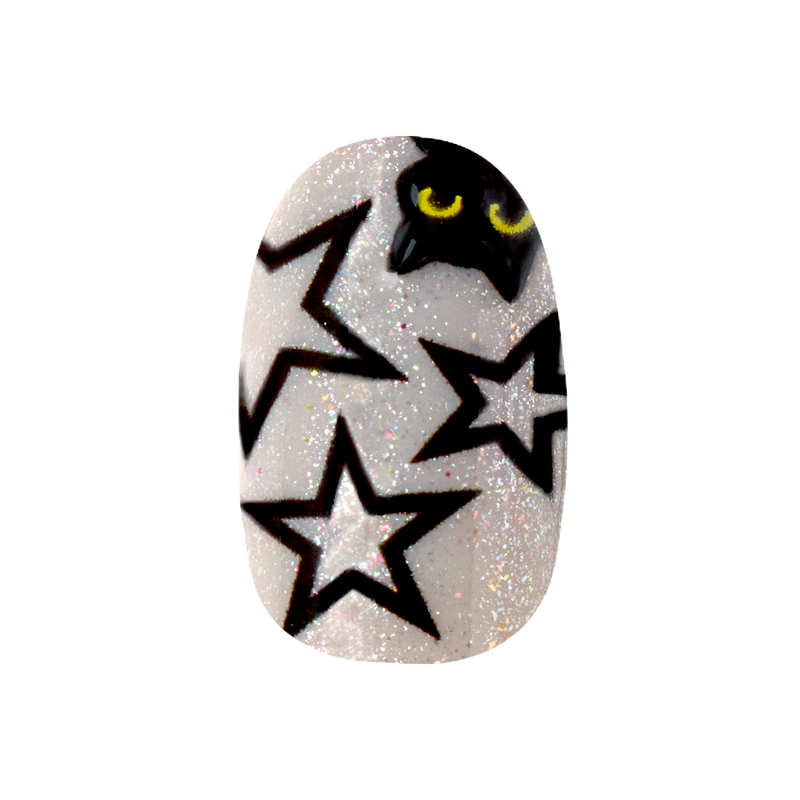 Starry Cats - Press-On | Medium | Oval