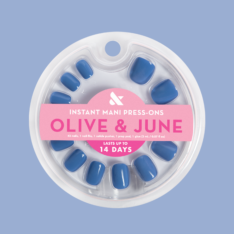 Summer Blue - Press-On | Extra Extra Short | Squoval 