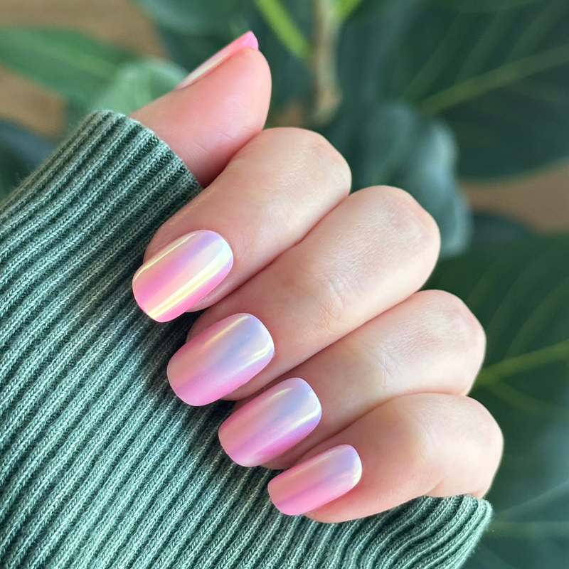 picture of Sunrise Chrome - Press-On | Short | Squoval