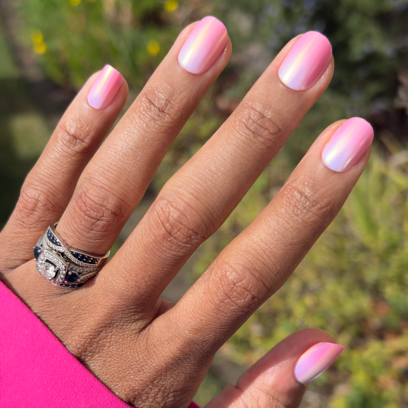 picture of Sunrise Chrome - Press-On | Short | Squoval