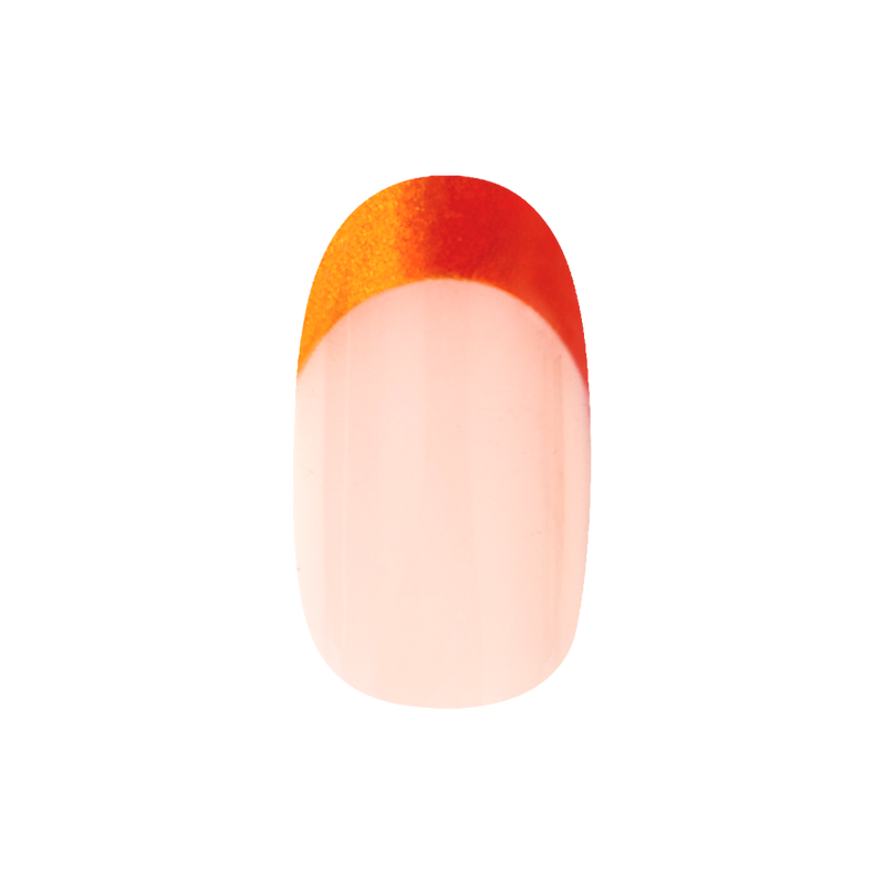 Sunset Velvet French - Press-On | Medium | Oval