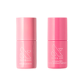 Super Strength Duo with Nail Hardener and Advanced Nail Strengthener in pink bottles for durable nail care. thumbnail