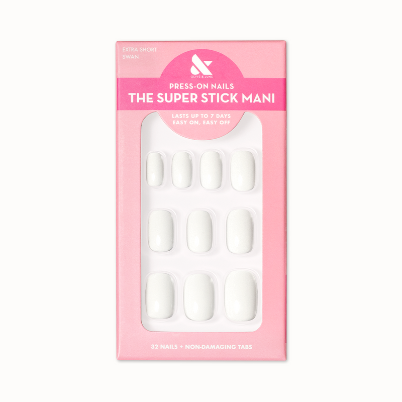 Swan | Extra Short | Squoval - Tab Press-On 