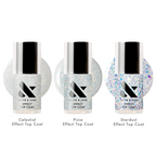 Speedy + Sparkly Top Coats Set featuring three glittery effect top coats for enhancing at-home manicures with shimmer and shine