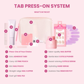 Super Stick Tab Press-On System - 4 Sets single nail