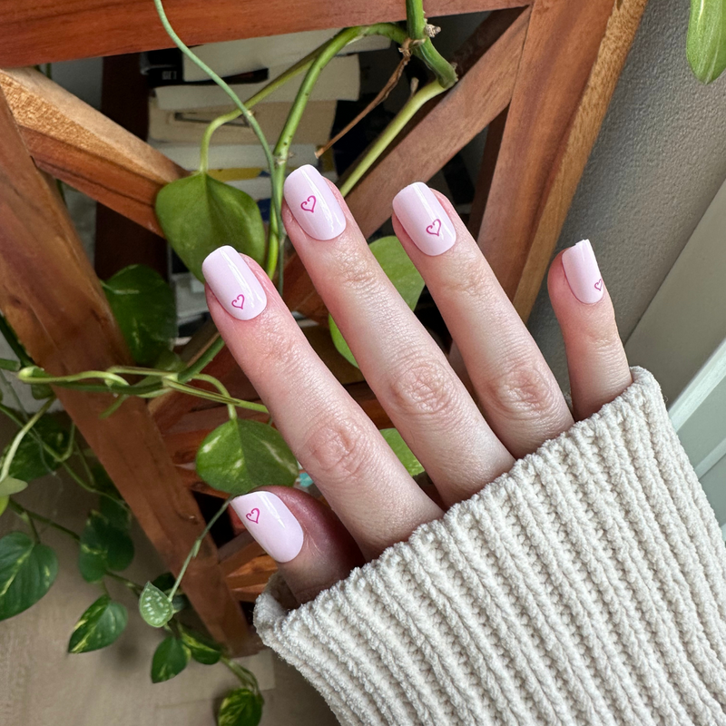 picture of Tiny Heart Tattoo - Press-On | Short | Squoval