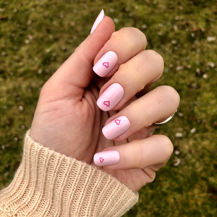 Adorable Tiny Heart Short Nails