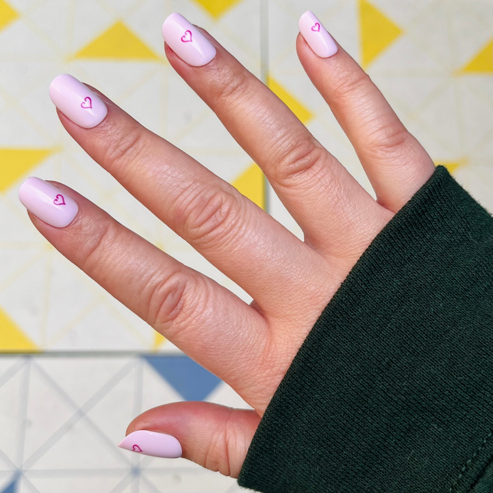 Adorable Mini Heart Nail Art