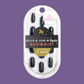 Black Velvet with Chrome Speckles - Press-On | Medium | Oval thumbnail