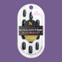 Black Velvet with Chrome Speckles - Press-On | Medium | Oval