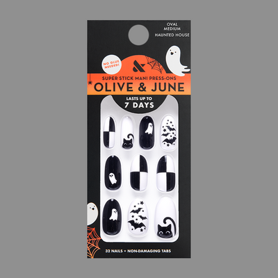 Haunted House | Short | Round - Tab Press-On Haunted House | Short | Round - Tab Press-On  Tab Press-On