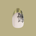 Creepy Cobweb French - Press-On | Medium | Almond thumbnail