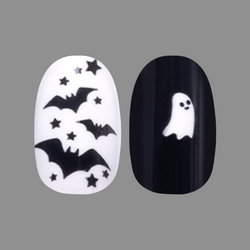 Haunted House | Short | Round - Tab Press-On