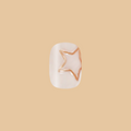 picture of Puffy Gold Stars - Press-On | Extra Short | Squoval