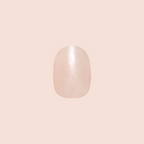 Sandy Shimmer - Press-On | Extra Short | Round neutral sandy beige shimmer press-on nail for quick at-home manicure