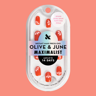 Puffy Pink Petals - Press-On | Extra Short | Round Puffy Pink Petals - Press-On | Extra Short | Round  Press-On