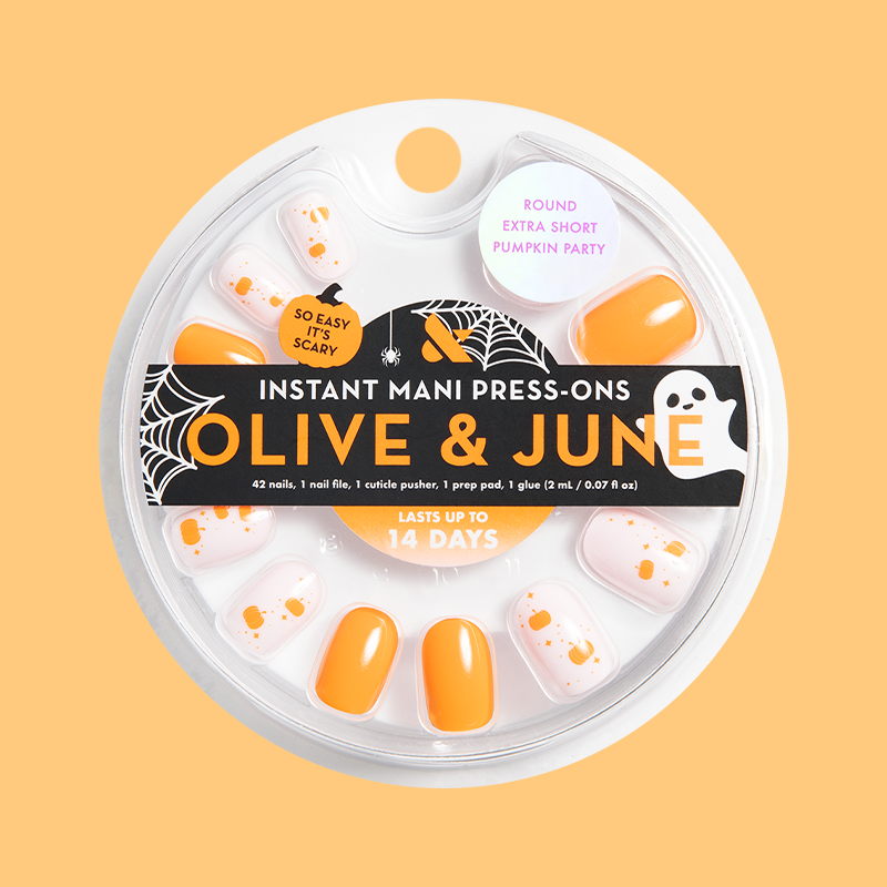 Pumpkin Party - Press-On | Extra Short | Round