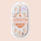 Sandy Shimmer - Press-On | Extra Short | Round neutral sandy beige shimmer press-on nails for easy at-home manicure