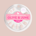 Timeless French - Press-On | Short | Round false nails with sheer neutral base and milky white french tips for easy mani