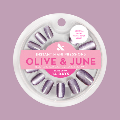 Velvet Pouf Velvet - Press-On | Short | Squoval Velvet Pouf Velvet - Press-On | Short | Squoval  Press-On