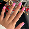 Tonal Pink Swirls - Tab Press On | Short | Round thumbnail