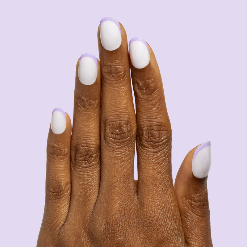picture of Tonal Lavender French | Extra Short | Round - Tab Press-On