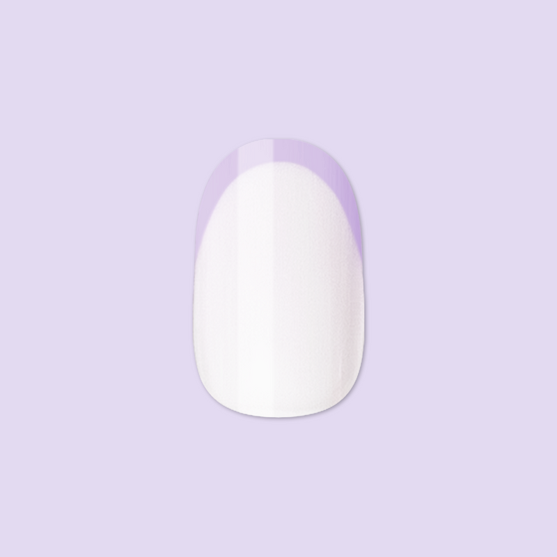 Tonal Lavender French | Extra Short | Round - Tab Press-On second image