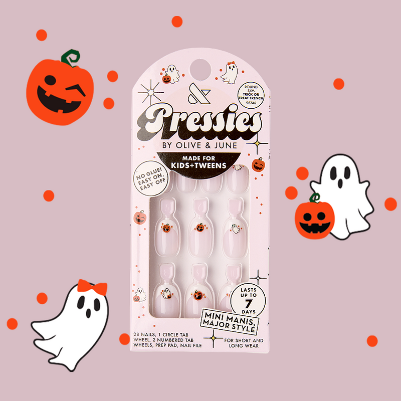 Trick or Treat French - Pressies | Short Medium | Round