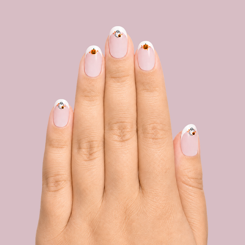 Trick or Treat French - Pressies | Short Medium | Round