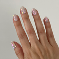 Unicorn Chrome Shimmer | Extra Short | Round - Tab Press-On thumbnail