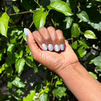 Unicorn Chrome Shimmer | Extra Short | Round - Tab Press-On