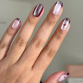 Vampire Bats Velvet - Tab Press-On | Short | Round single nail ugc
