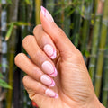 Velvet Rose Gold French - Press-On | Medium | Oval thumbnail