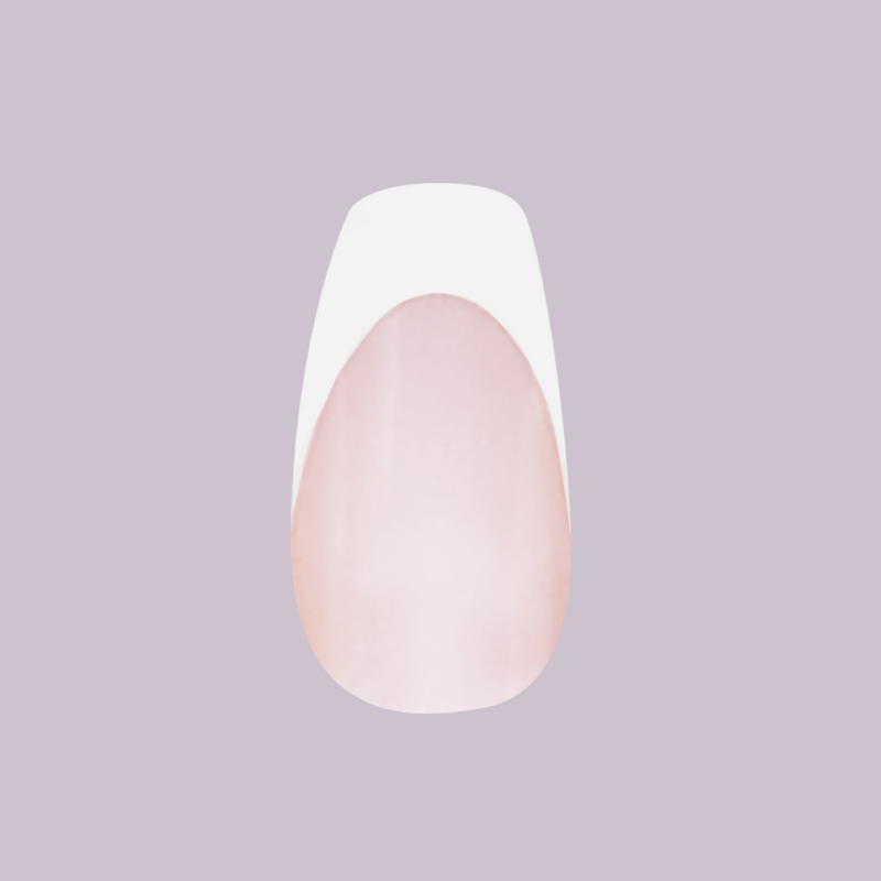 White Chrome French - Press-On | Medium | Coffin second image