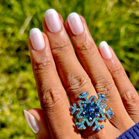 picture of White Chrome French - Tab Press-On | Short | Round