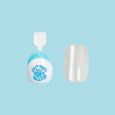 Winter Cow Set with kids and adult press-on nails featuring winter cow designs for easy at-home manicures Winter Cow Set  Pressies