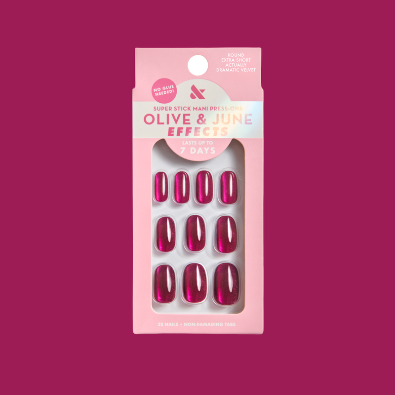 Actually Dramatic Velvet - Tab Press Ons | Extra Short | Round