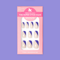 Asymmetrical French | Short | Squoval - Tab Press-On 